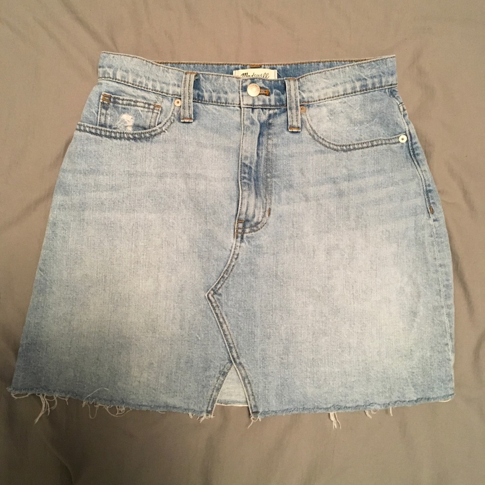 Madewell Rigid A-line denim mini skirt